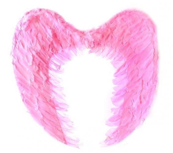Крылья ангела розовые с перьями - купить 
