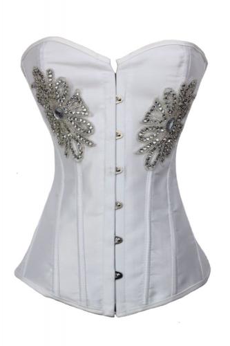 Белый корсет со стразами - купить 