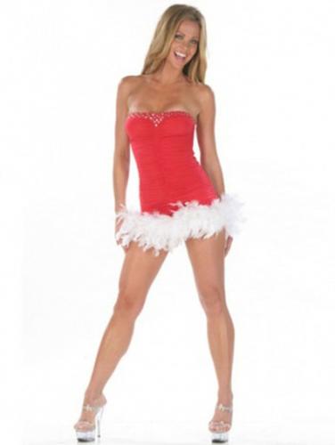 Костюм снегурочки с перьями - купить 