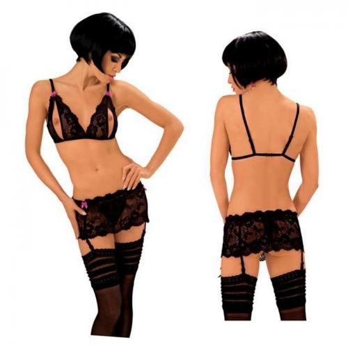 Комплект белья с кружевной юбкой - купить 