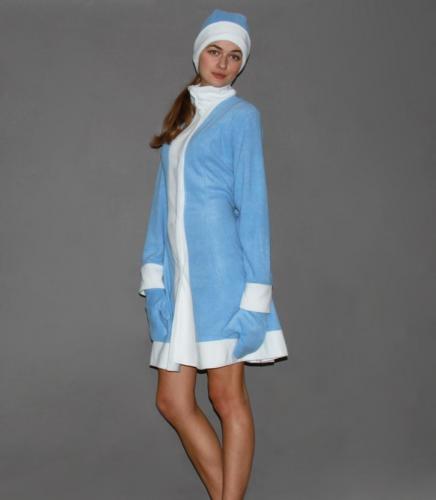 Костюм Снегурочки из флиса голубой - купить 