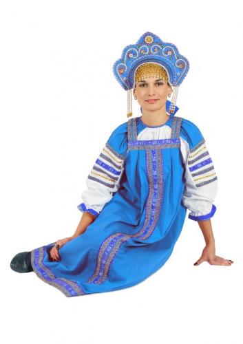 Бирюзовый сарафан Дуняша - купить 