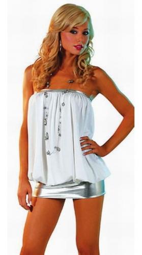 Белое платье в стиле диско - купить 