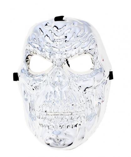 Маска серебристая в виде черепа - купить 