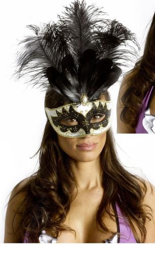 Карнавальная маска черная - купить 