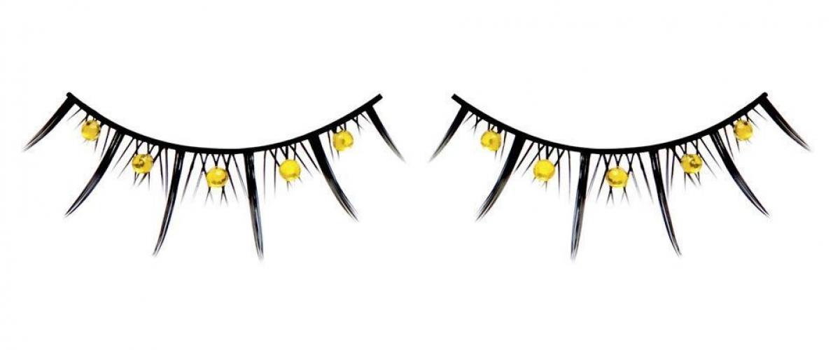 Ресницы футуристические с золотыми стразами - купить 