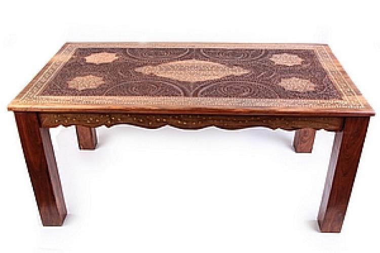 Стол дерево с инкрустацией  №191