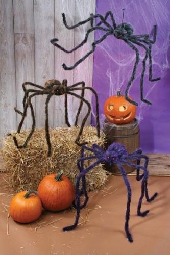 Черный мохнатый паук 200 см - купить 