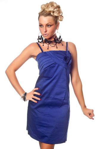 Синее платье с розами - купить 