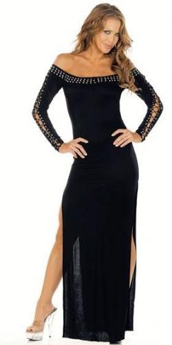 Длинное платье с открытыми плечами - купить 