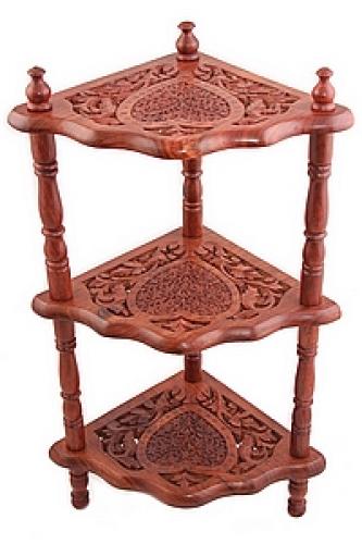 Этажерка резная дерево 3-х ярусная №193