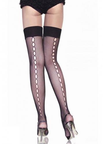 Чулки черные с дырками - купить 