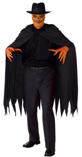 Черный плащ с пилообразным краем - купить 