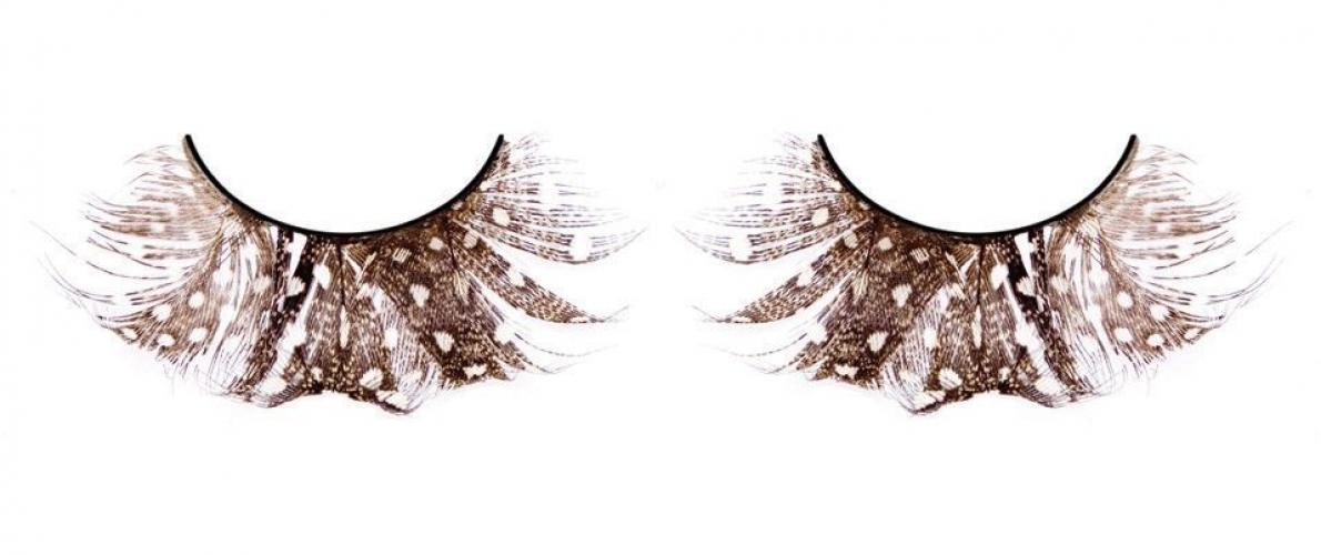 Ресницы перьевые - каштановые бабочки - купить 