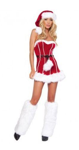 Красное платье Санты с мехом - купить 