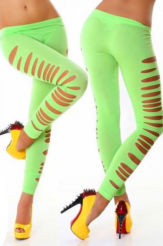Ярко-зеленые леггинсы - купить 