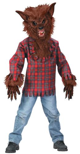 Детский костюм оборотня коричневый - купить 