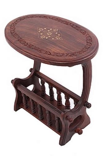 Стол дерево  с инкрустацией №186