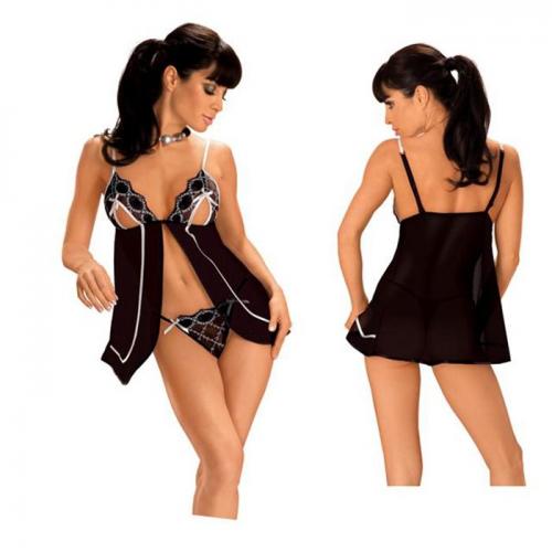 Бейбидолл черный с открытыми чашками - купить 