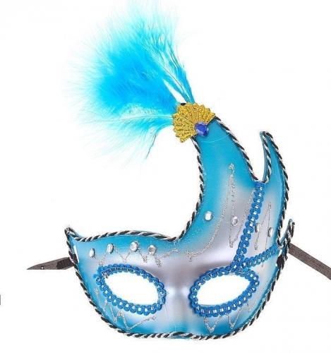 Голубая маска с асимметрией - купить 