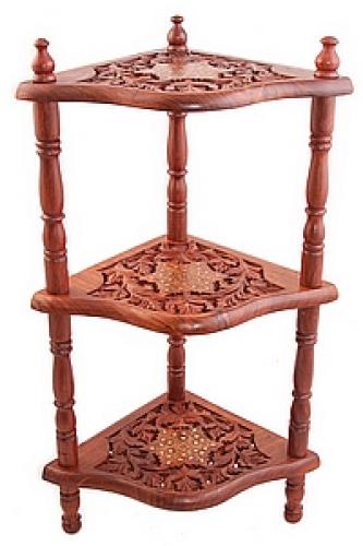 Этажерка резная дерево 3-х ярусная №16