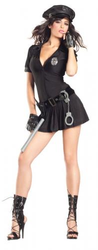 Чёрный костюм секси сержанта - купить 