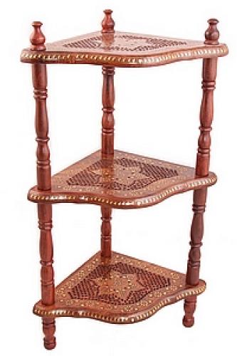 Этажерка резная дерево 3-х ярусная №16