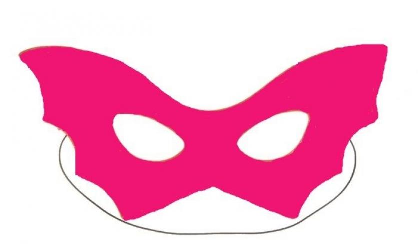 Маска в форме летучей мыши розовая - купить 