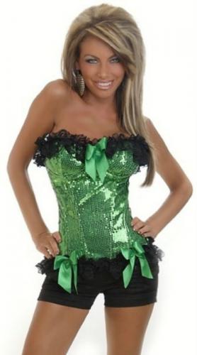 Корсет с зелеными паетками - купить 