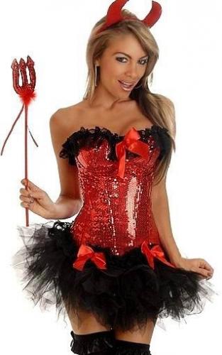Корсетный костюм кипучей дьяволицы - купить 