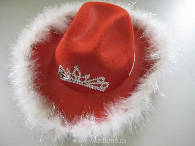 Шапка ковбойская красная - купить 