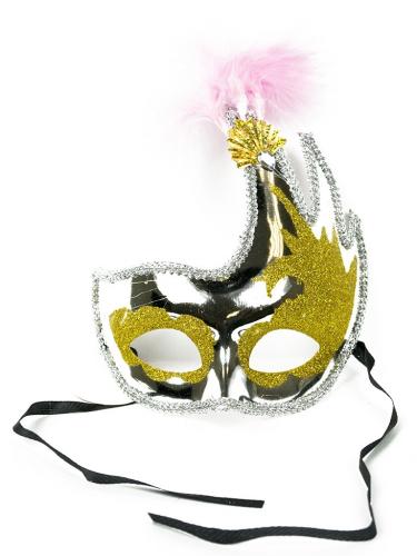 Асимметричная маска серебряная - купить 