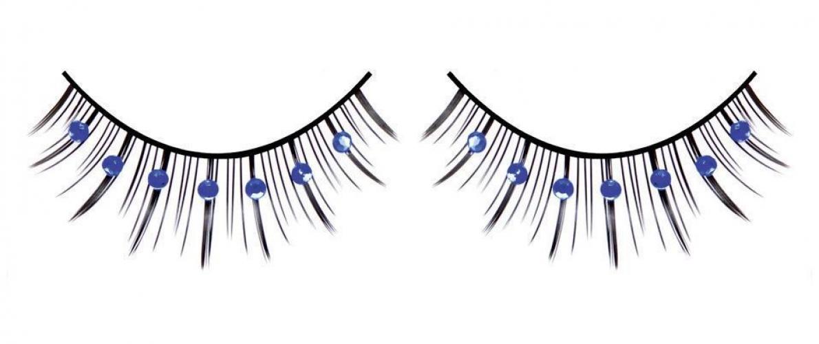 Ресницы с синими стразами - купить 