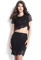 Черный кружевной сет