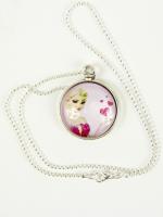 Розовая подвеска Холодное Сердце