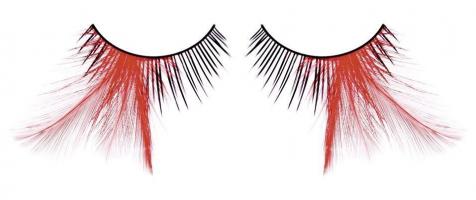 Ресницы игольчатые с красными перьями