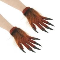 Коричневые перчатки с когтями