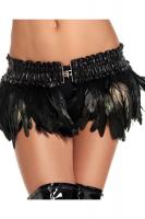 Черная перьевая юбочка