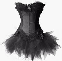 Черный корсет с пышной юбкой