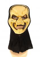 Маска черепа золотистая с улыбкой