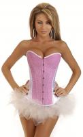 Корсет с юбкой - розовый бурлеск