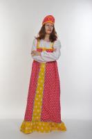 Малиновый костюм Аленушки для взрослых