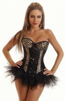 Корсет с леопардовыми вставками и юбкой