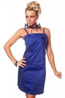 Синее платье с розами