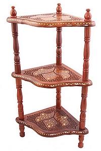 Этажерка резная дерево 3-х ярусная №184