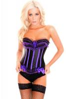 Корсет фиолетово-черный с трусиками