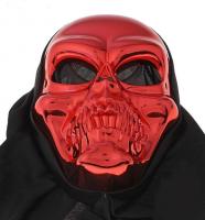 Красная маска улыбающегося черепа