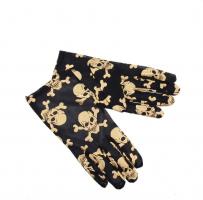 Перчатки с золотистыми черепками