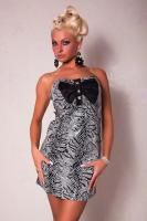 Серое мини-платье