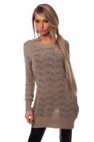 Вязанная туника коричневая